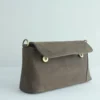 Vintage Genuine Leather Flap Crossbody Bag – Handmade Everyday Shoulder Purse 8