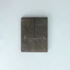 Vintage Grey Genuine Leather Bifold with Fabric Trim Detail 4