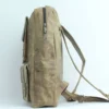 Vintage Khaki Leather Multi-Pocket Backpack 2