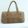 Vintage Leather Gym Duffel Bag - Compact Travel Holdall 1