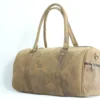 Vintage Leather Gym Duffel Bag - Compact Travel Holdall 2
