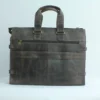 Vintage Leather Office Bag - Expandable Attaché 1