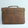 Vintage Leather Satchel Briefcase with Twist-Lock Closure 2 Vintage Leather Satchel Briefcase with Twist-Lock Closure 2