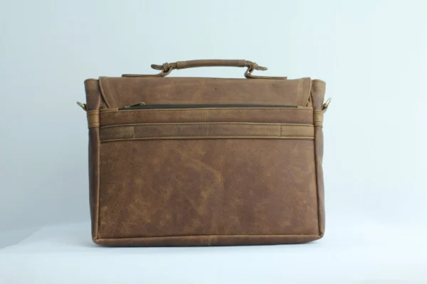 Vintage Leather Satchel Briefcase with Twist-Lock Closure 2 Vintage Leather Satchel Briefcase with Twist-Lock Closure 2