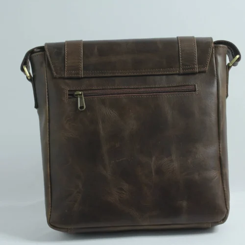 Vintage Leather Sling Bag for Men - Espresso Brown 2 Vintage Leather Sling Bag for Men - Espresso Brown 2
