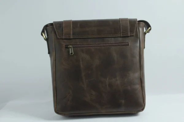 Vintage Leather Sling Bag for Men - Espresso Brown 2