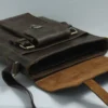 Vintage Leather Sling Bag for Men - Espresso Brown 5
