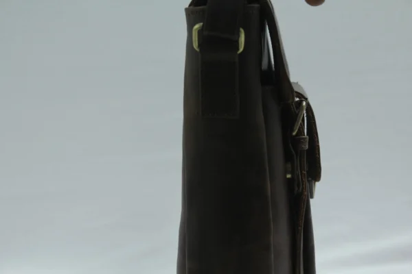 Vintage Leather Sling Bag for Men - Espresso Brown 7